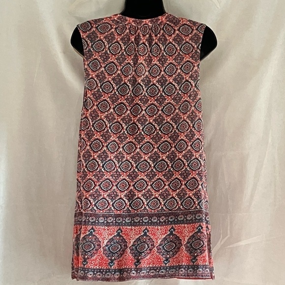 NWT Lucky Brand Cotton Paisley Sleeveless Blouse M Tribal Western Boho Cottage - Picture 7 of 10